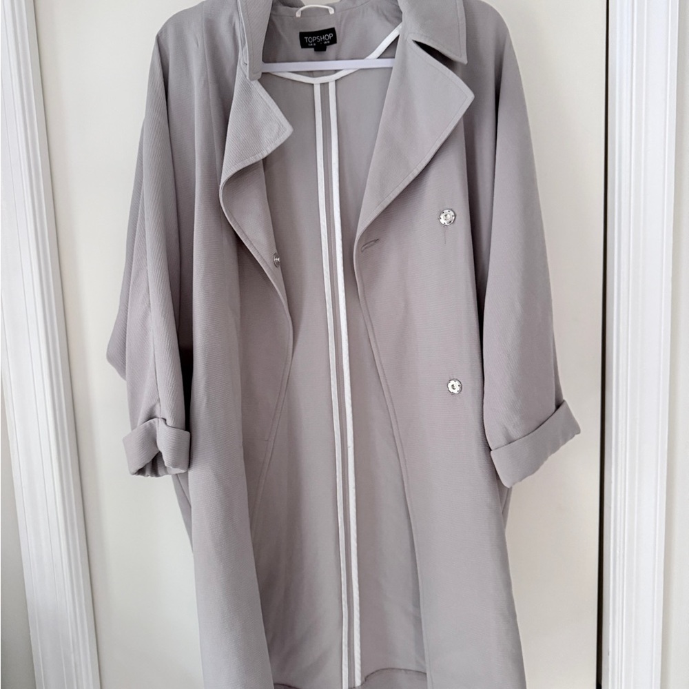 Topshop Light Gray Coat